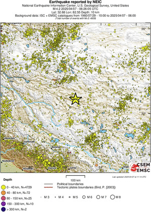 regional historical seismicity