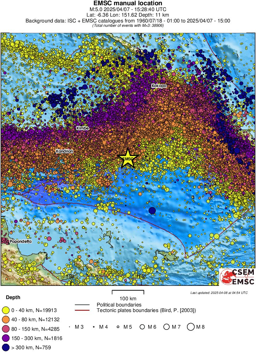 regional historical seismicity