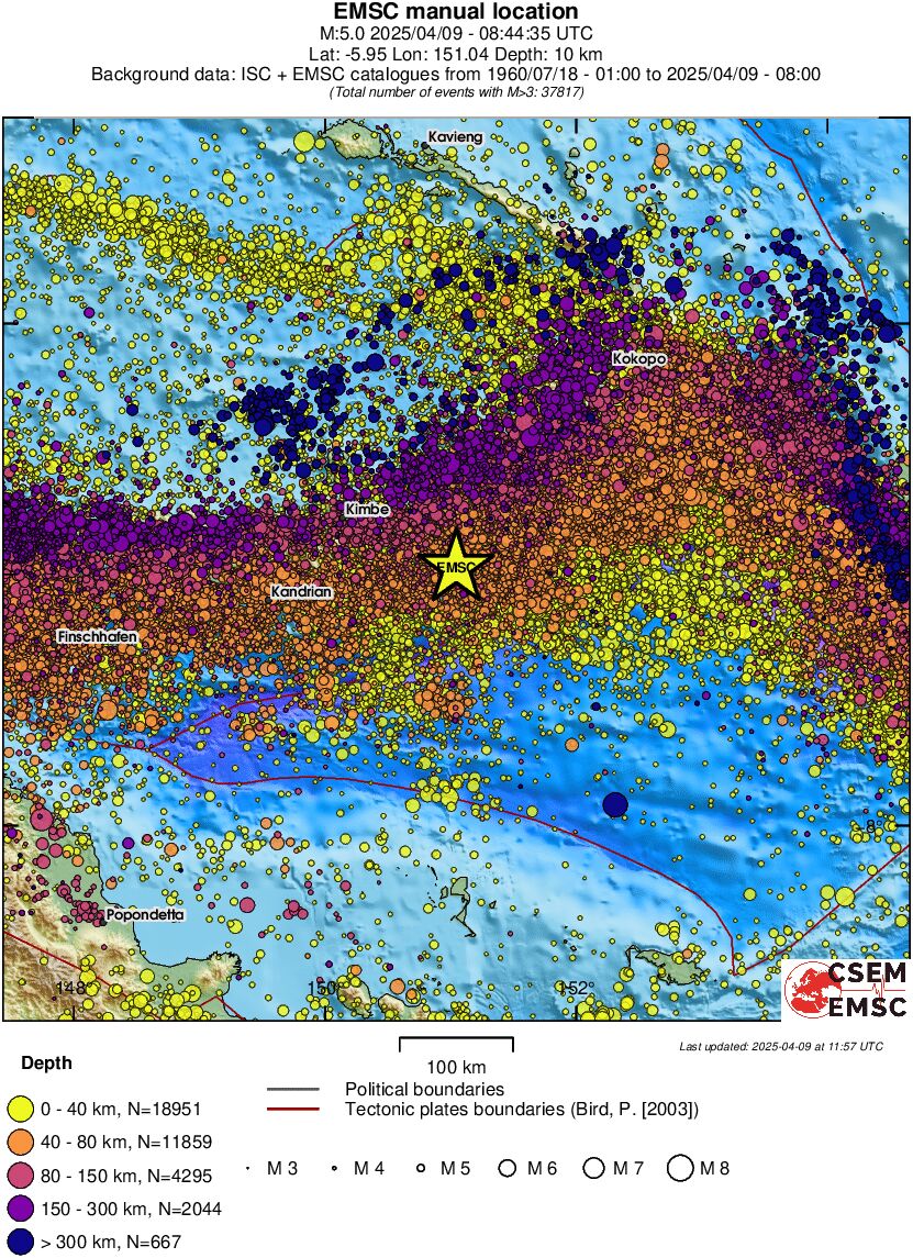 regional historical seismicity
