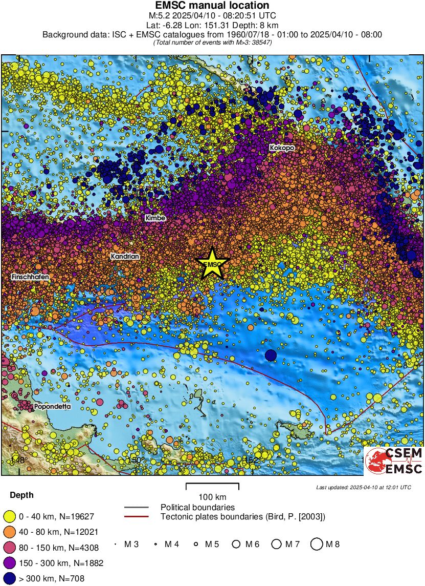 regional historical seismicity