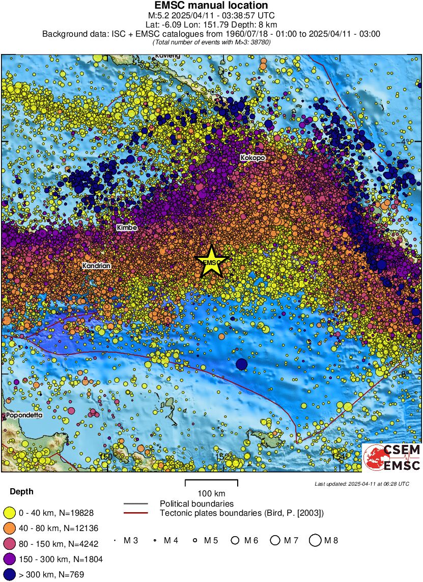 regional historical seismicity