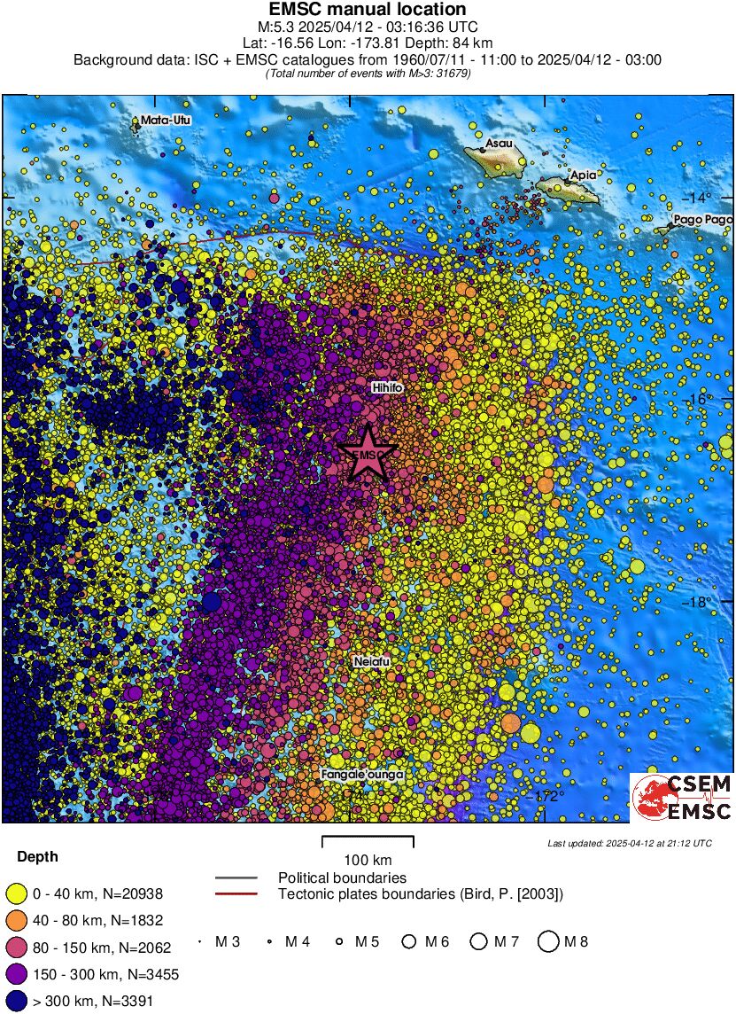 regional historical seismicity
