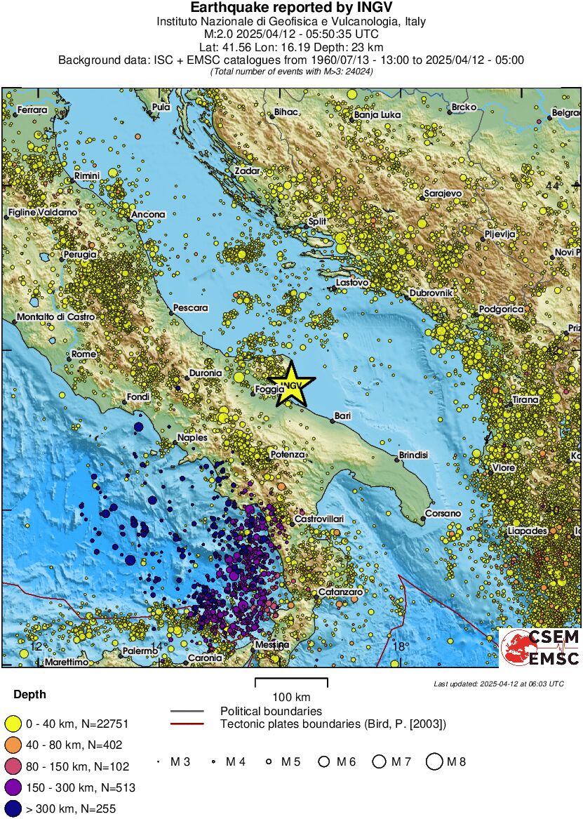 regional historical seismicity