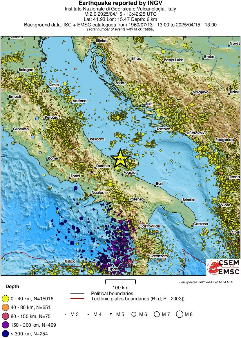 regional historical seismicity