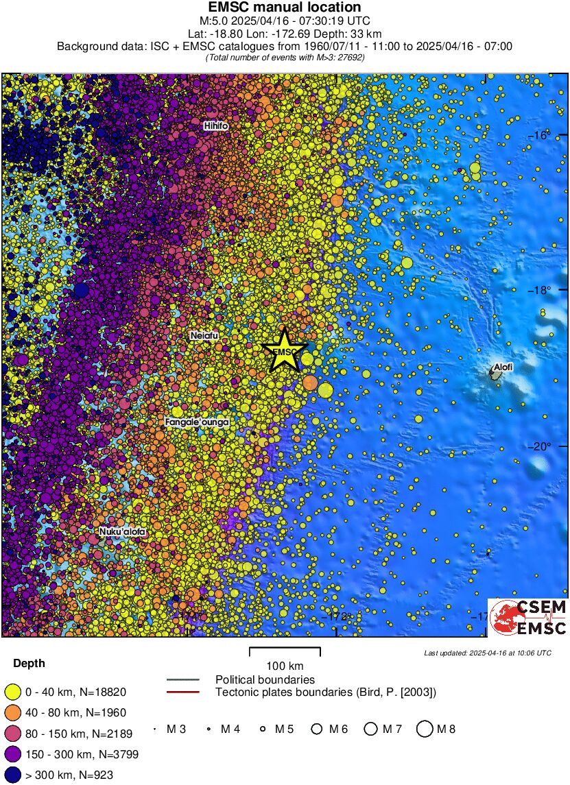 regional historical seismicity