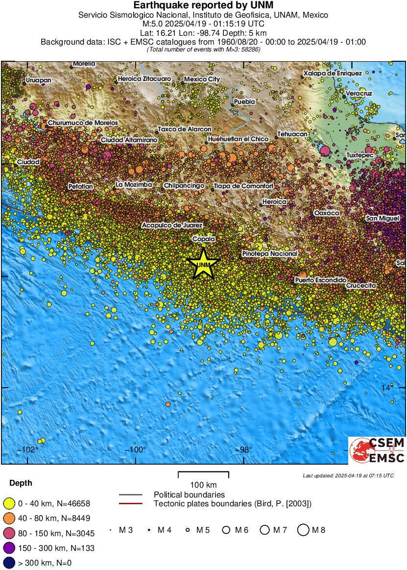 regional historical seismicity
