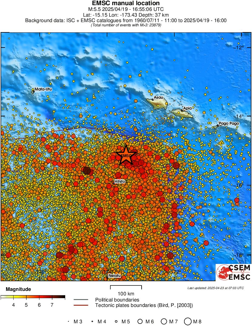 regional magnitude historical seismicity