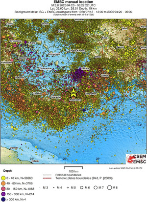 regional historical seismicity
