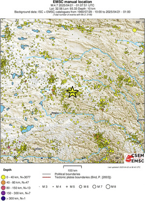 regional historical seismicity