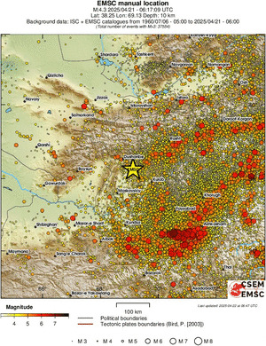 regional magnitude historical seismicity