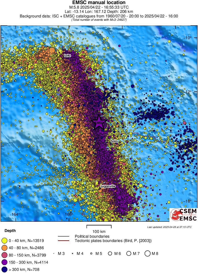 regional historical seismicity