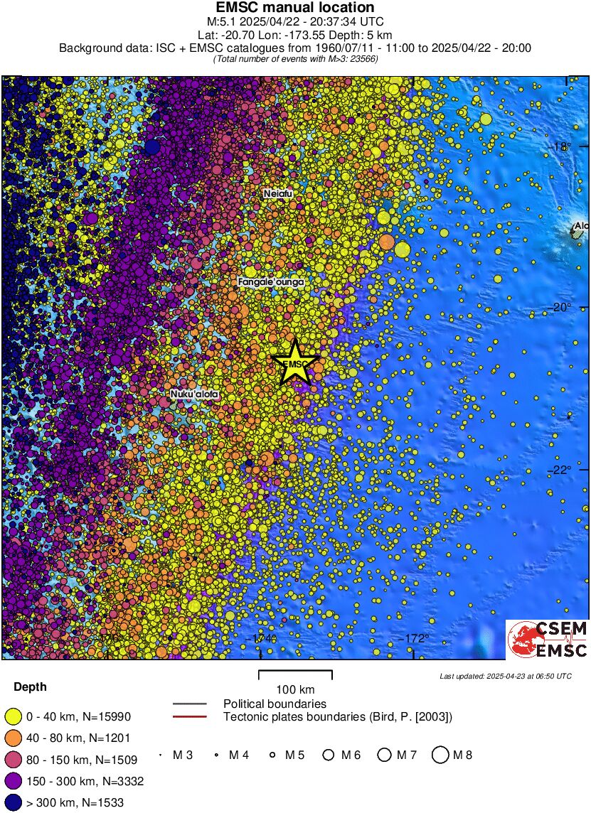 regional historical seismicity