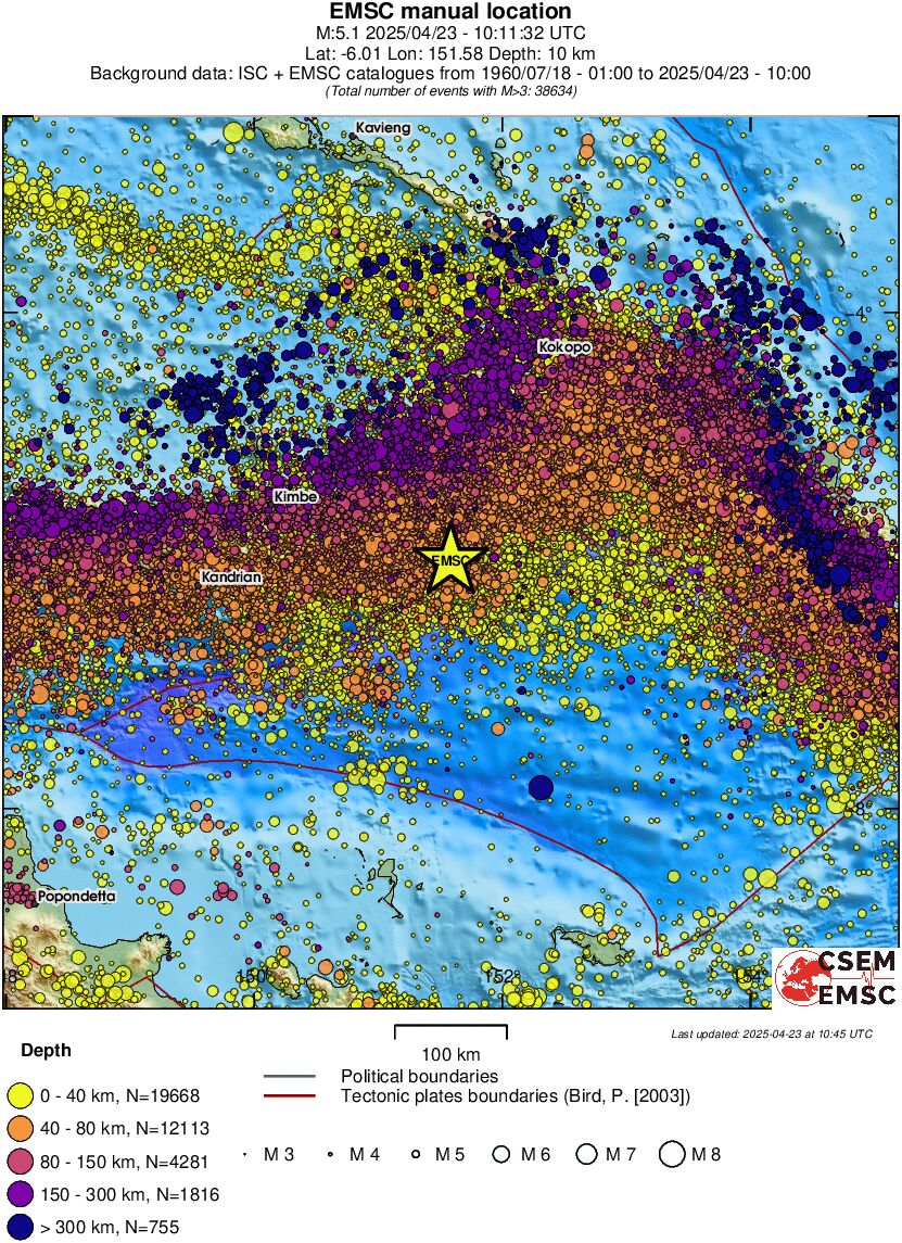 regional historical seismicity