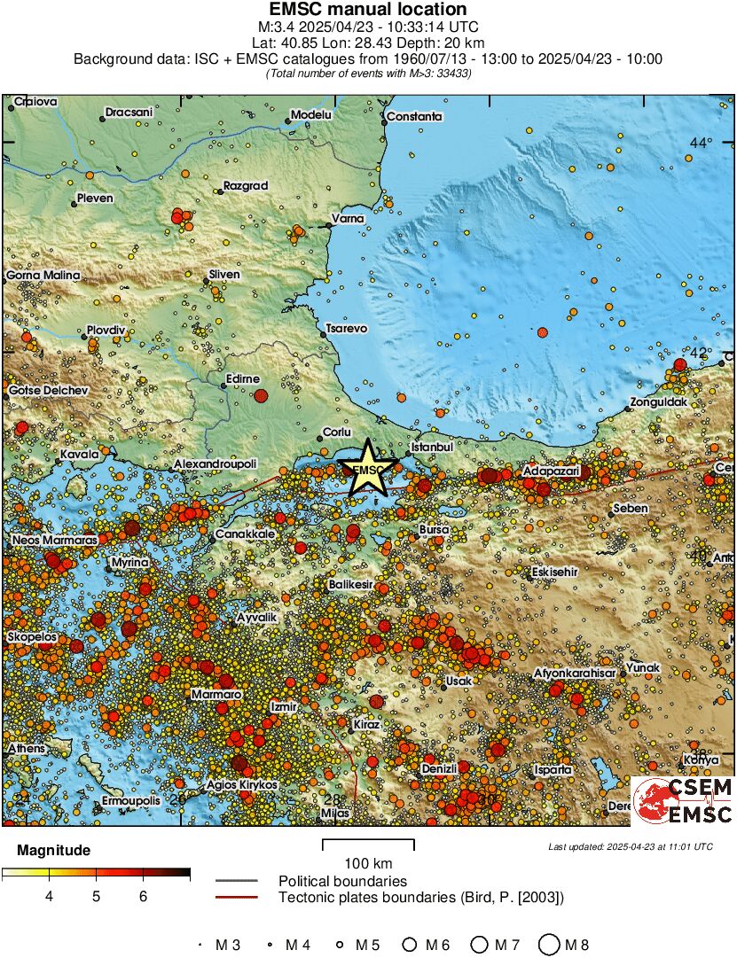 regional magnitude historical seismicity