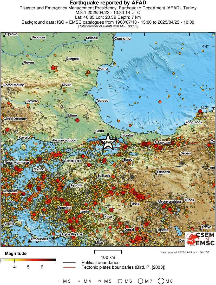 regional magnitude historical seismicity