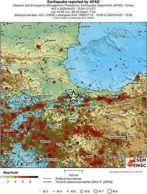 regional magnitude historical seismicity