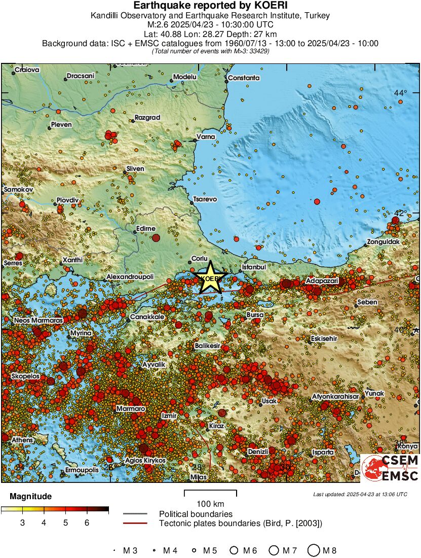 regional magnitude historical seismicity
