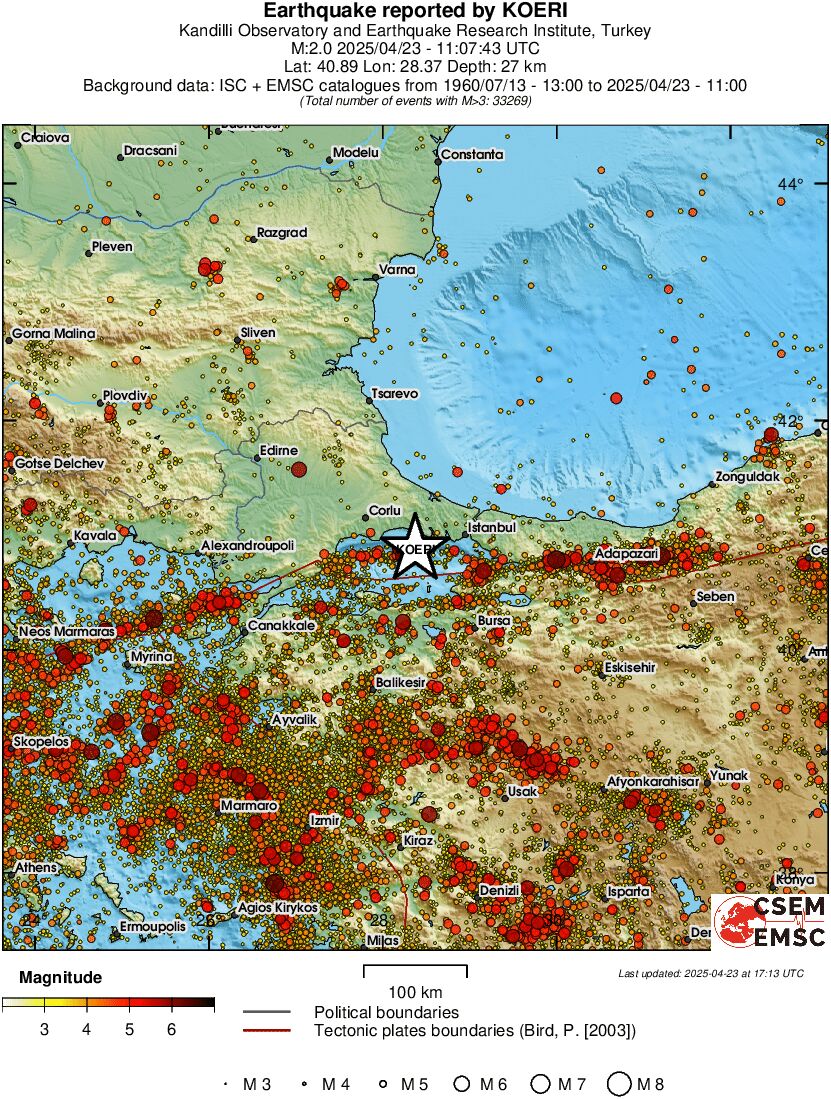 regional magnitude historical seismicity
