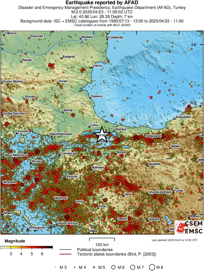 regional magnitude historical seismicity