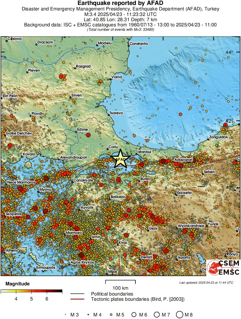 regional magnitude historical seismicity
