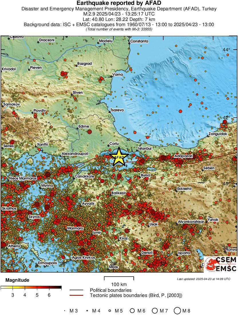 regional magnitude historical seismicity