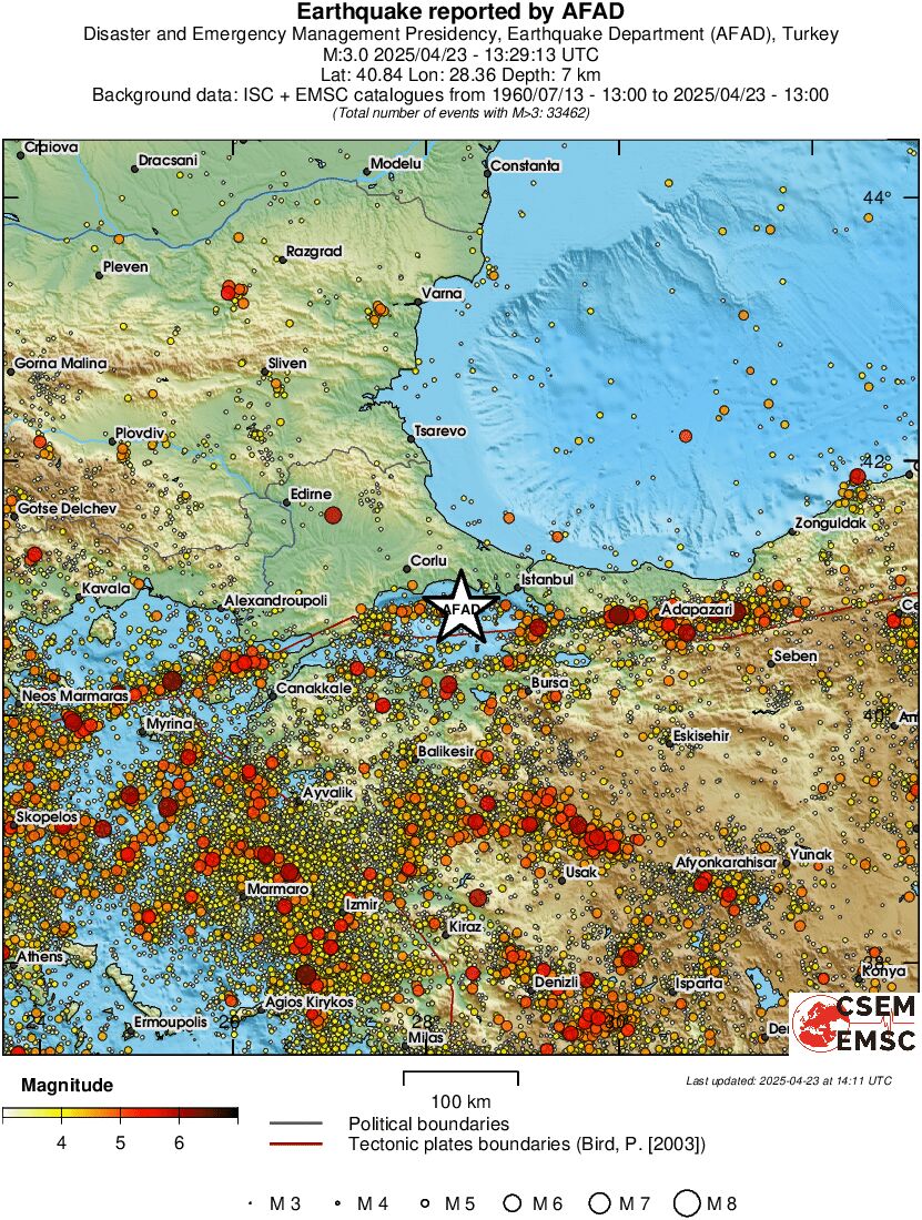 regional magnitude historical seismicity