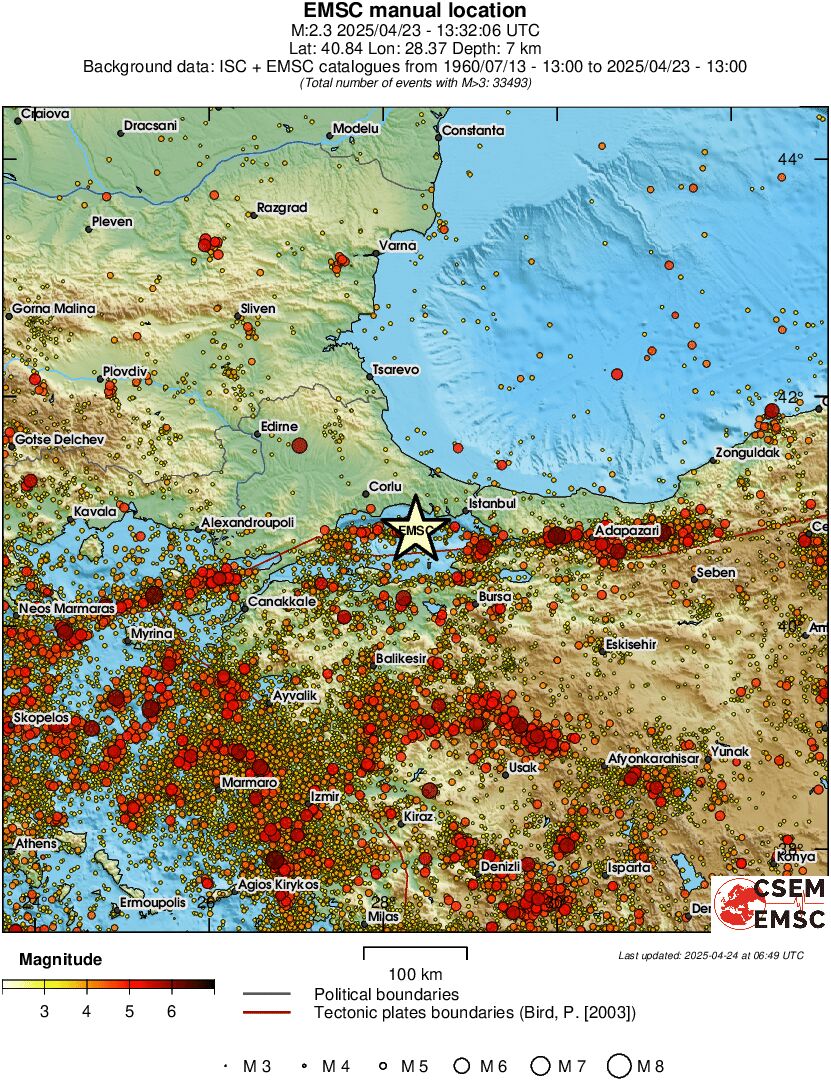 regional magnitude historical seismicity