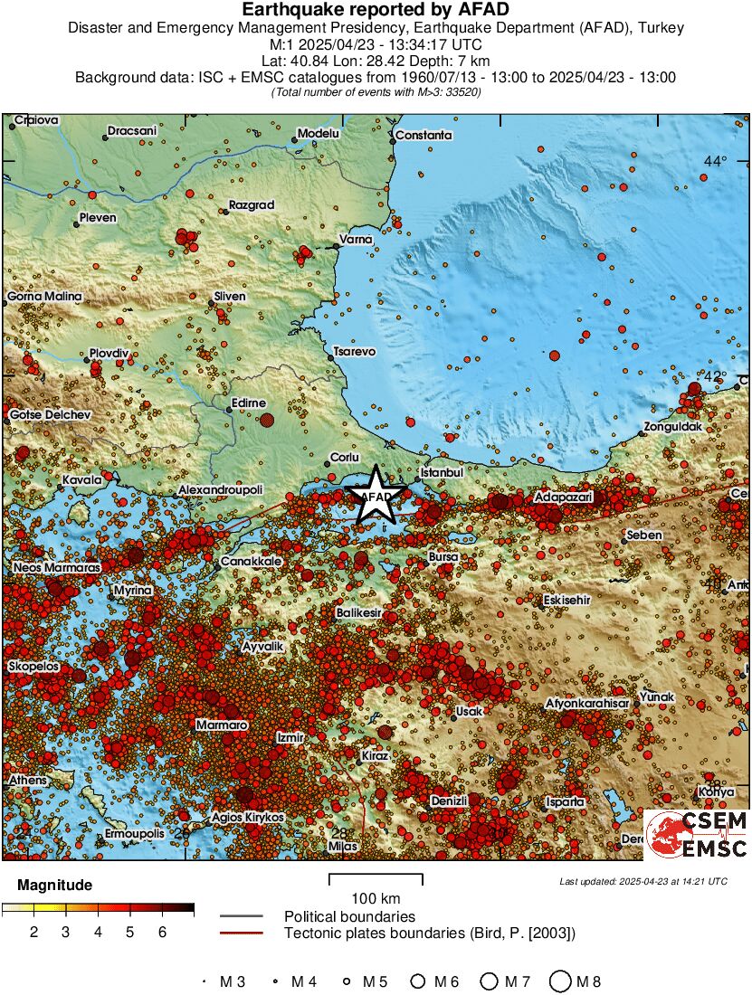 regional magnitude historical seismicity