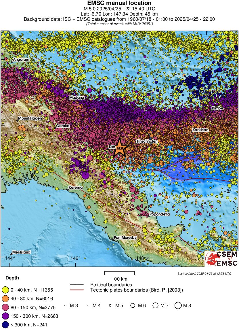 regional historical seismicity