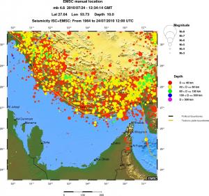 regional historical seismicity