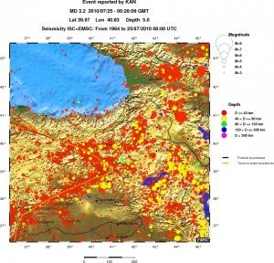 regional historical seismicity