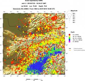 regional historical seismicity