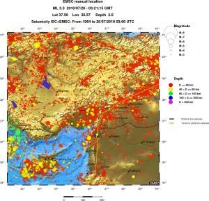 regional historical seismicity