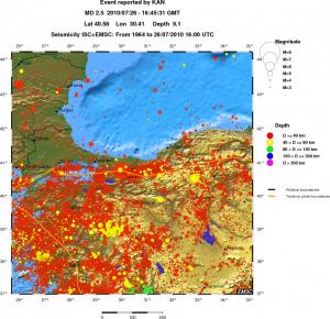 regional historical seismicity