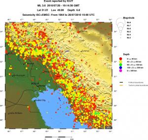 regional historical seismicity