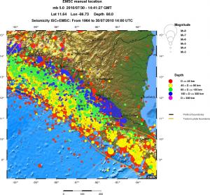 regional historical seismicity