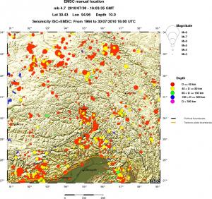 regional historical seismicity