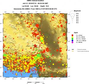regional historical seismicity