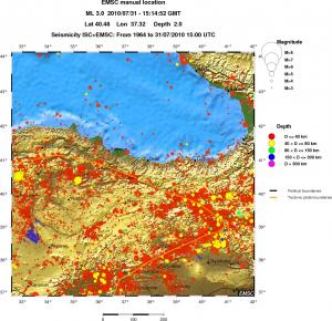 regional historical seismicity