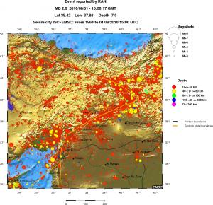 regional historical seismicity