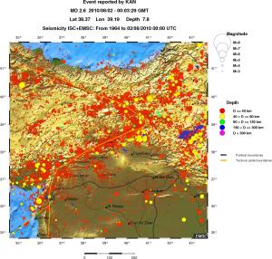 regional historical seismicity