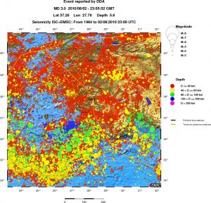 regional historical seismicity