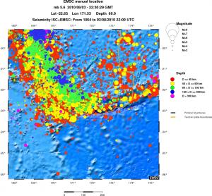 regional historical seismicity