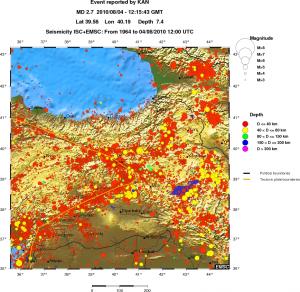 regional historical seismicity