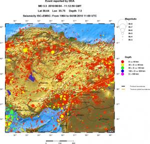regional historical seismicity