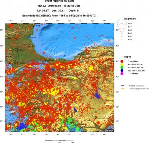 regional historical seismicity