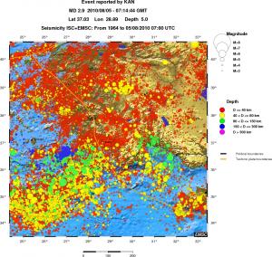 regional historical seismicity