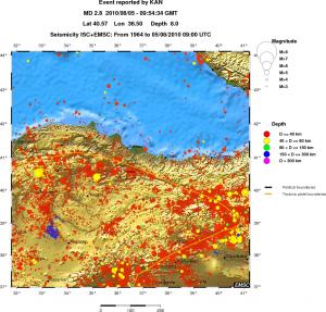 regional historical seismicity