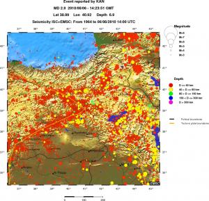 regional historical seismicity