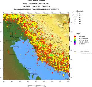 regional historical seismicity